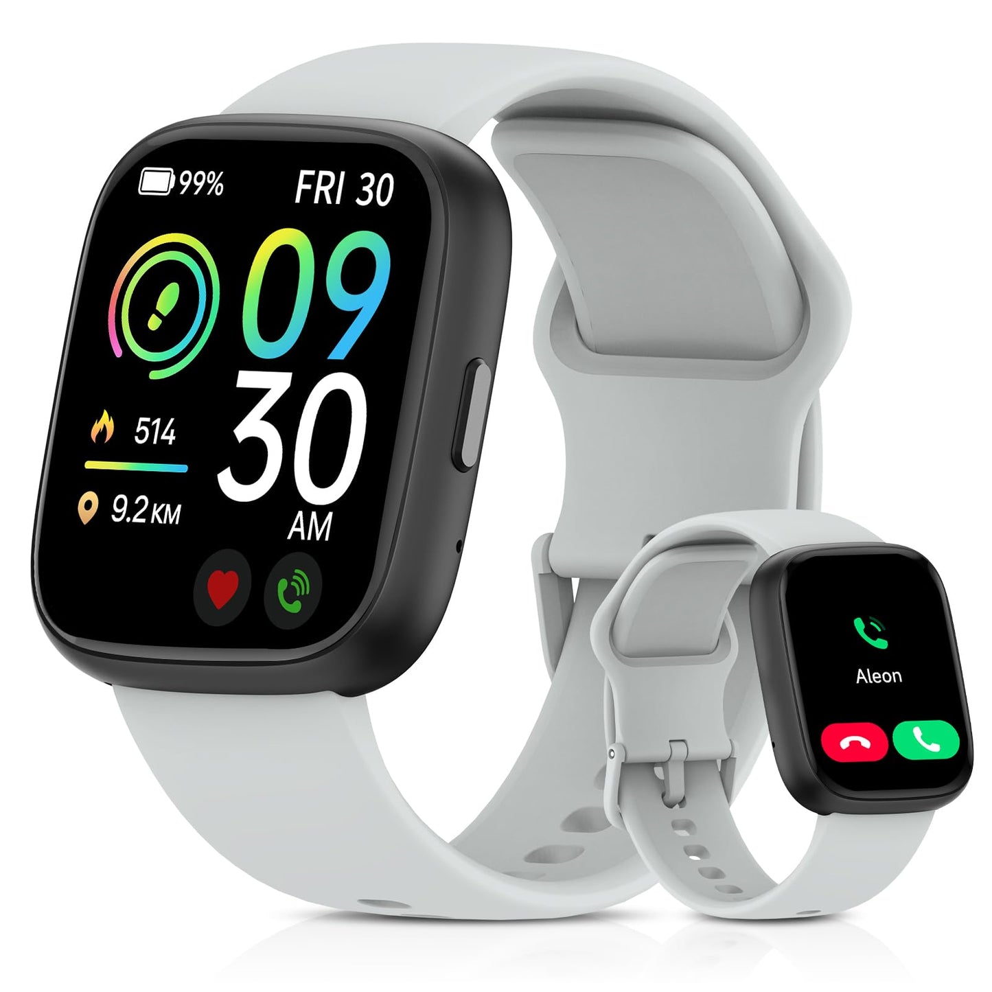 Smart Watch for Men Women, Bluetooth Calling, 1.83" HD Touch Screen Fitness Tracker, 100+ Sports Modes, Heart Rate Sleep Monitor, DIY Dial, IP68 Waterproof, Compatible with Android & iOS