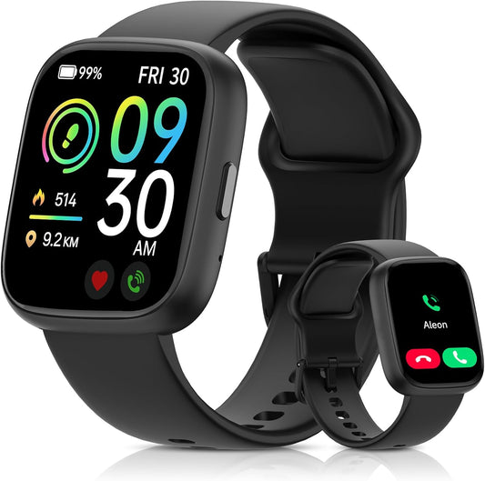 Smart Watch for Men Women, Bluetooth Calling, 1.83" HD Touch Screen Fitness Tracker, 100+ Sports Modes, Heart Rate Sleep Monitor, DIY Dial, IP68 Waterproof, Compatible with Android & iOS